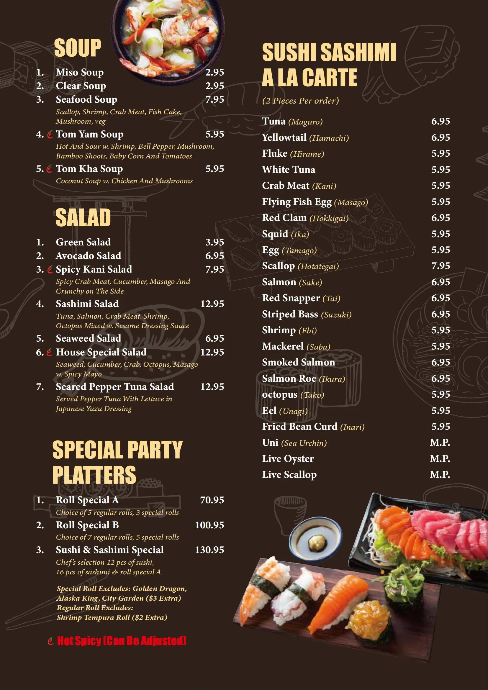 Fusion menu deals